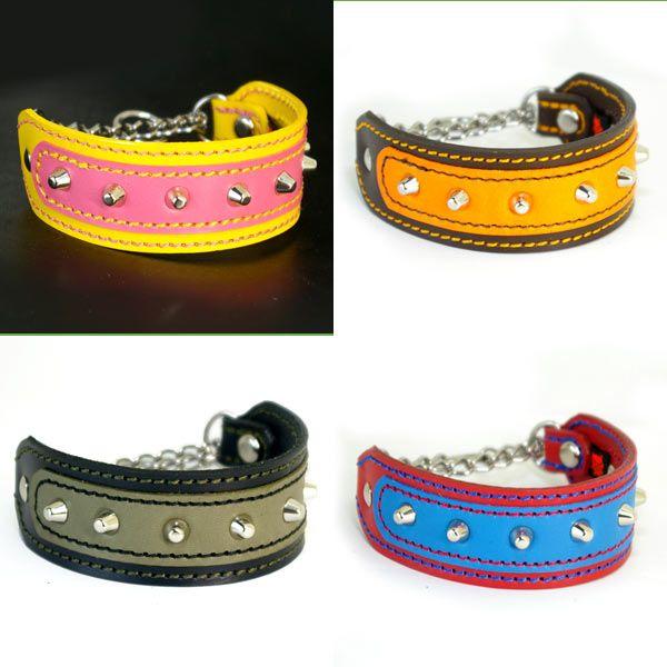 ハーフチョーク イタグレ ミニピン スタッズ 革 ：Small Type Choker G2-001...