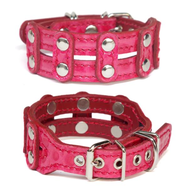 ExtraHeavy1773 イタグレ ミニピン 用 3cm幅 革 首輪(25cm)