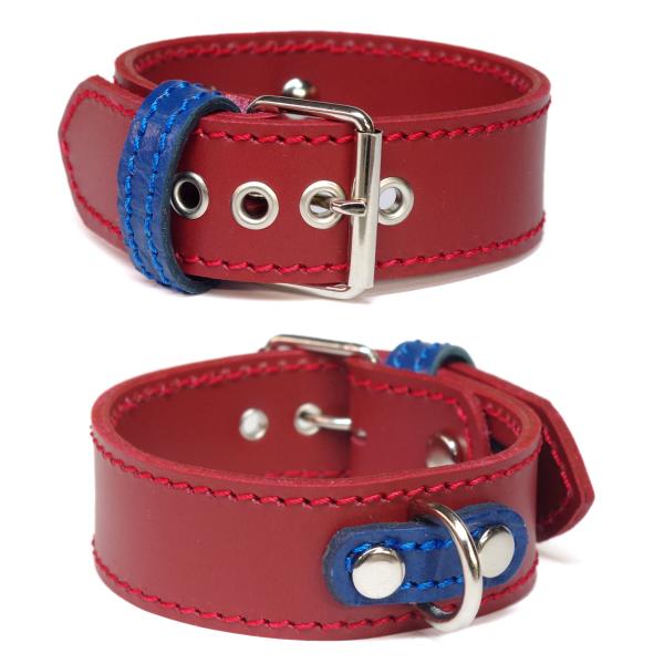 ExtraHeavy1802 小型犬 イタグレ ミニピン 用 3cm幅 革 首輪(25cm)