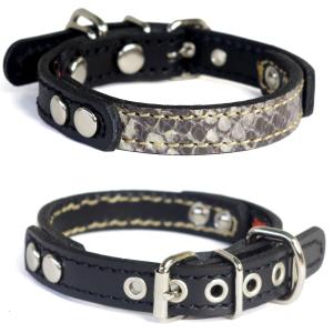 首輪 チワワ スタッズ 革 1.5cm幅：XSmall Type 002(尖平鋲）*色は十色