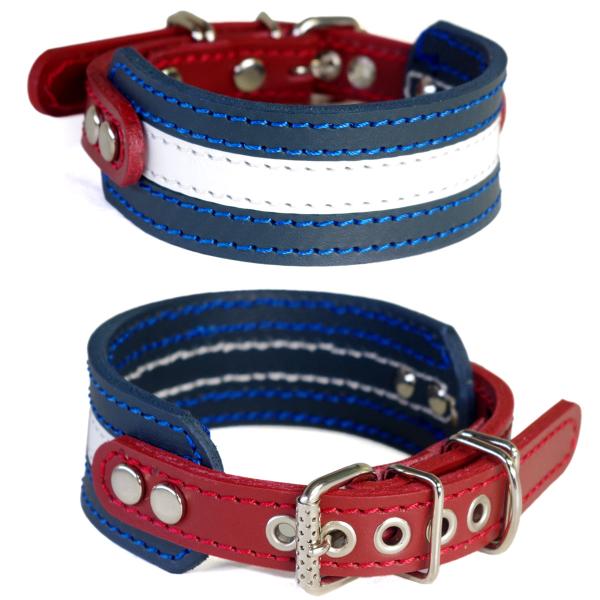 首輪 ウィペット 革 4cm幅：4cm Type GF2-Flag 英国【サイズは1cm単位でオーダ...