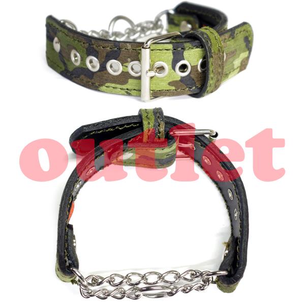 アウトレット1316：ミニピンイタグレ用ハーフチョーク(頭周り26cm)