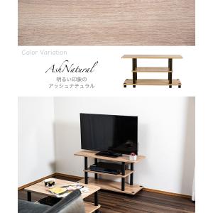 テレビ台 ブラックポール 黒 ローボード テレ...の詳細画像5