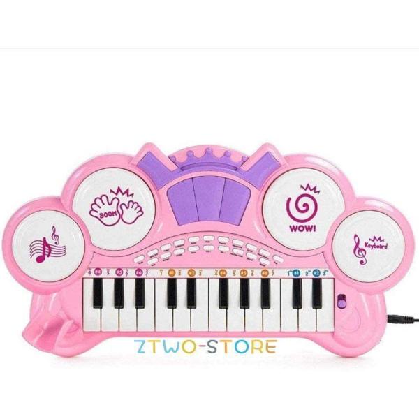 子ピアノ ピアノ おもちゃ おもちゃのピアノ 子供用 キッズ 光る ミニピアノ マイク付き 電子 キ...