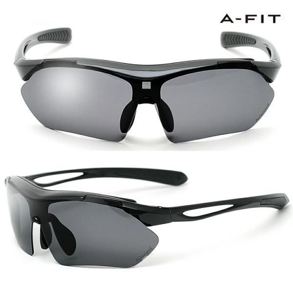 スポーツサングラス メンズ エーフィット 偏光サングラス UV99％カット スポーツ サングラス 偏...