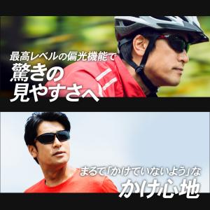 偏光スポーツサングラス メンズ アジアンフィッ...の詳細画像1