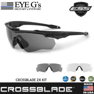 [ 国内正規品 ] ESS Crossblade 2LS Black イーエスエス クロスブレード ブラック / スモークグレー & クリア レンズ　| 実物 | サバゲ 装備 ゴーグル｜eyegs