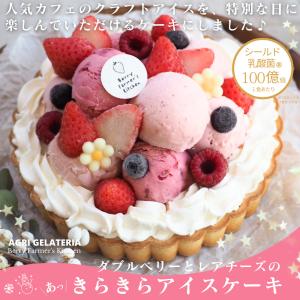 【アイス ケーキ】 ダブルベリーとレアチーズの【あっきらきらアイスケーキ】クリスマス 誕生日 スイーツ プレゼント｜eyelash