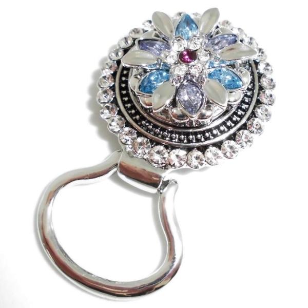 マグネット式メガネホルダー フラワーBlue