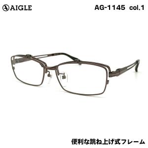 AIGLE（エーグル） 大きいサイズ メガネ AG-1143 col.2 60mm チタン