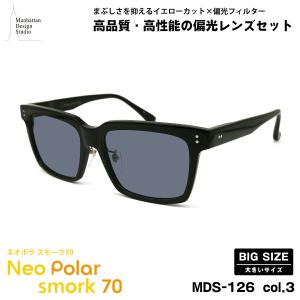 大きいサイズ 偏光 サングラス ネオポラ MDS-126 col.3 59mm