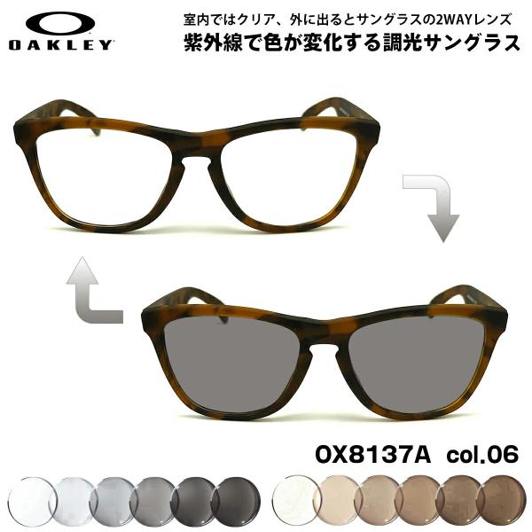 オークリー 調光 サングラス OX8137A 06 55mm OAKLEY Frogskins RX...
