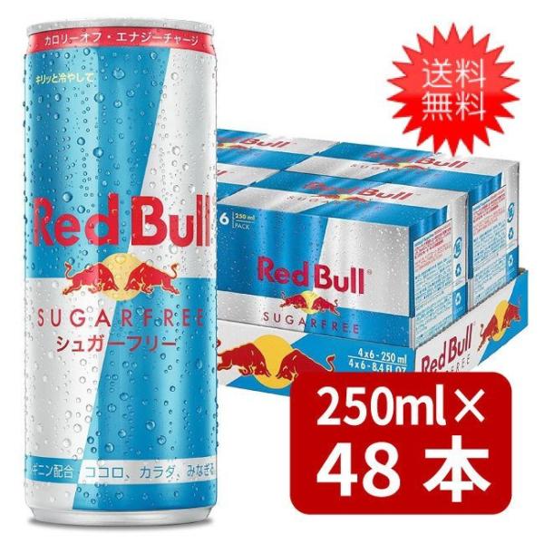 レッドブル シュガーフリー 250ml×48本 (24本×2ケース) 送料無料 炭酸飲料 栄養ドリン...