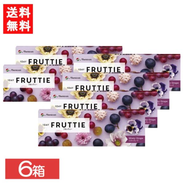 新色 ワンデーフルッティー ミスティーグレープ 10枚入 6箱 メニコン ワンデー １日使い捨て 1...