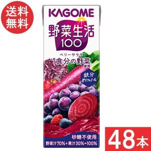 カゴメ 野菜生活100ベリーサラダ（紙） 200ml×12本 熱中症対策 熱中