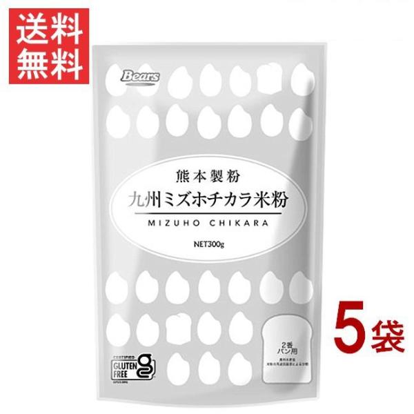 九州ミズホチカラ米粉 300g×5袋 グルテンフリー 熊本製粉 九州産 ミズホチカラ100% 送料無...