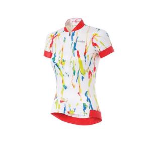 [アールエイチプラス] ECD0679 53P　Bella W Jersey 53P Splash White-Psyco Red L レディースサイクルジャージ 日本サイズL｜eyeshopheart