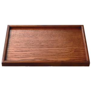 木製 お盆 トレー 5枚セット 長角 30cm 天然 木 茶色 ブラウン 北欧
