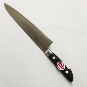 源 光金作 日本鋼 ハガネ 全鋼 牛刀 業務用包丁 240mm 24cm 錆びます