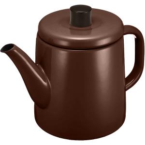 野田琺瑯 ポトル ケトル やかん ヤカン 1.5L 茶 ブラウン コーヒー珈琲 紅茶 ティー ホーロー製 かわいい おしゃれ 日本製｜ezakayume