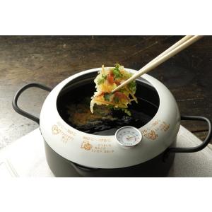 日本製 温度計付 両手 天ぷら鍋 小さい ih...の詳細画像2