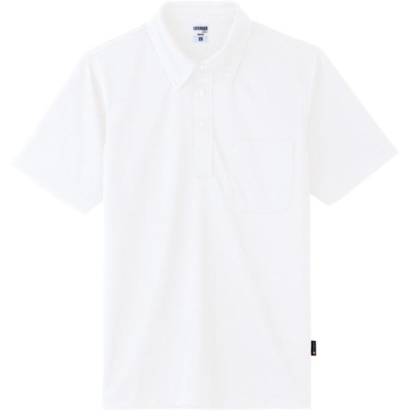 BONMAX（ボンマックス） 4．3オンスボタンダウンドライポロシャツ（ポリジン加工） ホワイト