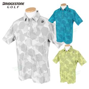 ブリヂストンゴルフ BridgestoneGolf ゴルフウエア メンズ 半袖シャツ 「 3GA06A 」 高通気 吸汗速乾 UVカット 2024春夏モデル