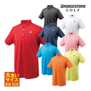 BridgestoneGolf ブリヂストンゴルフ ゴルフウエア メンズボタンダウンシャツ 50G02A ビッグサイズ｜ezaki-g