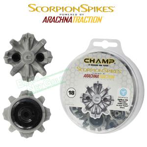 CHAMP(チャンプ)日本正規品 スコーピオンスパイクARACHNATRACTION ゴルフ鋲(交換用ソフトスパイク) 「SLIM-LOK(18個入)」