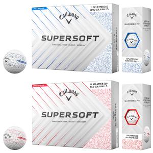 【限定品】 Callaway キャロウェイ 日本正規品 SUPER SOFT SPLATTER 360 スーパーソフト スプラッター 2024新製品 ゴルフボール 1ダース(12個入)｜ezaki-g