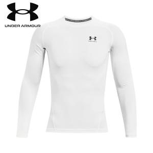 UNDER ARMOUR(アンダーアーマー) UA HG Armour Corp LS WHITE/BLACK 【ケームシャツ・パンツ】｜ezaki-g