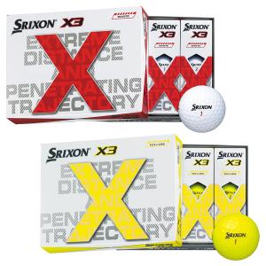 DUNLOP ダンロップ 日本正規品 SRIXON X3 スリクソン エックススリー 2022モデル ゴルフボール 1ダース(12個入)｜ezaki-g