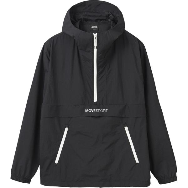 デサント（DESCENTE） ナイロンスパンライク アノラックパーカー ブラック