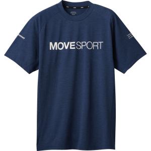 ムーブスポーツ SUNSCREEN TOUGH ソフトハイゲージ ショートスリーブシャツ ネイビー杢｜ezaki-g