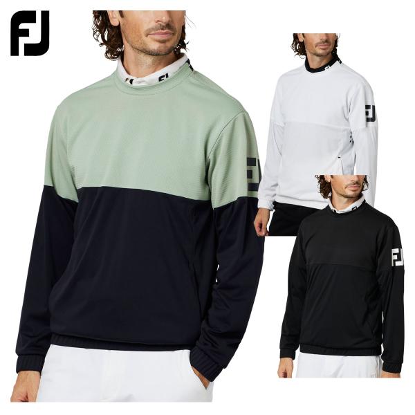 フットジョイ FOOTJOY ゴルフウエア メンズ プルオーバー クルーネック ストレッチ 保温 防...