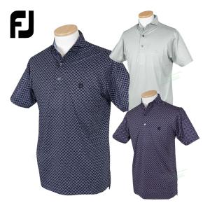 FOOTJOY フットジョイ 春夏ウエア ジオメトリックプリントライル半袖ポロシャツ 「FJ-S20-S05」