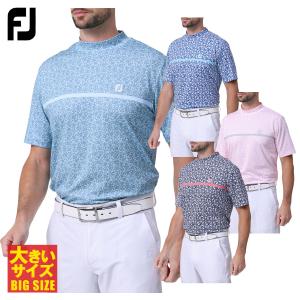 フットジョイ FOOTJOY ゴルフウエア メンズ 半袖モックネックシャツ 「 FJ-S24-S25 」 吸水速乾 ストレッチ ビッグサイズ 2024春夏モデル｜ezaki-g