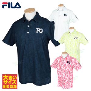 フィラゴルフ FILA GOLF ゴルフウエア メンズ 半袖シャツ 「 744604 」 吸汗速乾 UVカット ビッグサイズ 2024春夏モデル｜ezaki-g