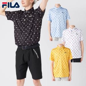 フィラゴルフ FILA GOLF ゴルフウエア メンズ 半袖ポロシャツ 総柄 吸汗速乾 UVカット 「 744672 」 春夏ウエア 【当店在庫品】｜EZAKI NET GOLF