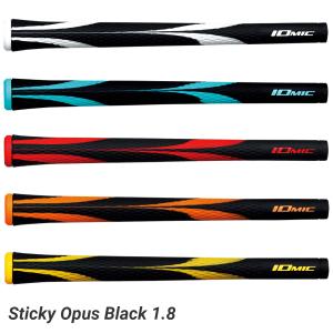 IOMIC イオミック 日本正規品 Sticky Opus Black1.8 スティッキーオーパスブラック ウッド＆アイアン用 ゴルフグリップ 単品(1本)｜ezaki-g