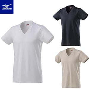 MIZUNO(ミズノ) ブレスサーモ アンダーウエア Vネック半袖メンズインナーシャツ