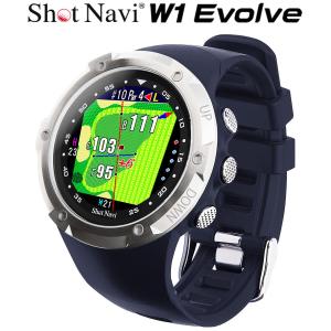ShotNavi ショットナビ 正規品 W1 Evolve エボルブ GPS watch ゴルフナビ ウォッチ 「 腕時計型GPS距離測定器 」 ネイビー在庫限定特価