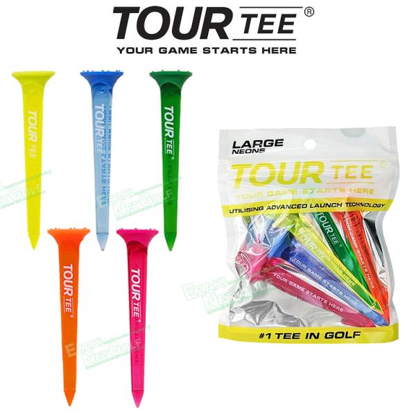 TOUR TEE ツアーティー正規品 LARGE NEONS ラージ ネオン ゴルフティー 「 5本...