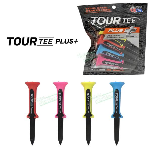 TOUR TEE ツアーティー正規品 PLUS+ プラス ゴルフティー 「 全長80mm(4本入) ...