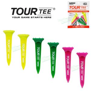 Golfit! ゴルフイット ライト 正規品 TOUR TEE MINI NEONS ツアーティー ミニ ネオン ゴルフティー 「 全長44mm 6本入り T-491 」｜EZAKI NET GOLF