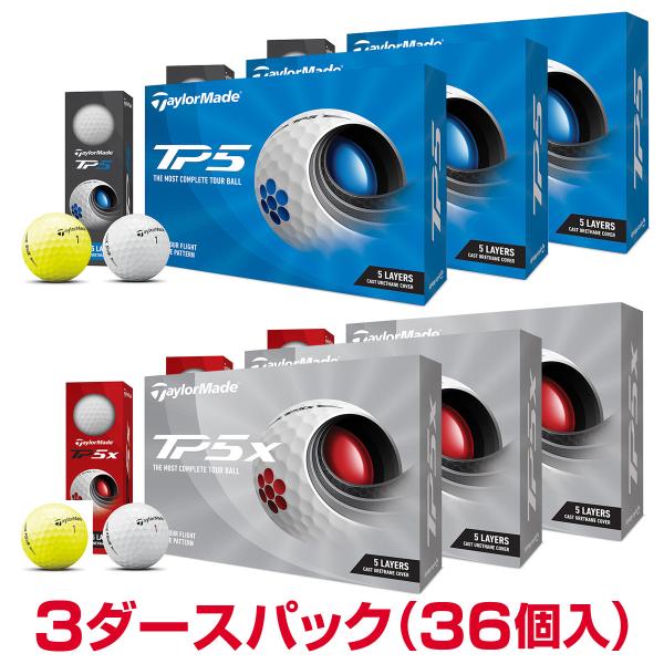 【まとめ買い】TaylorMade テーラーメイド日本正規品 TP5シリーズ ゴルフボール3ダースパ...