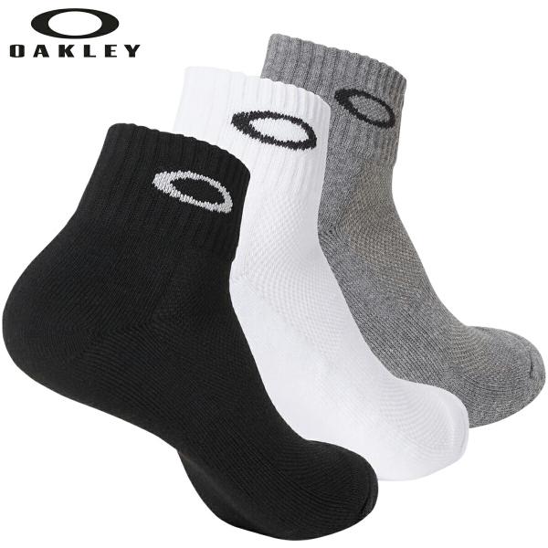 オークリー アンクルソックス 3足組 メンズ ゴルフアクセサリー「OAKLEY 3P SOCK 93...