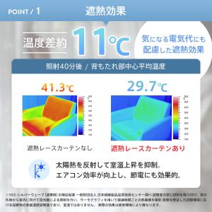遮熱UVカットレースカーテン sekisui ...の詳細画像5