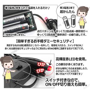 乾電池式 カーセキュリティ ダミーセキュリティ...の詳細画像1