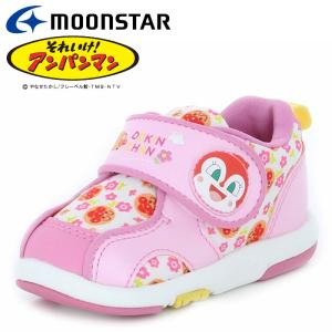 ムーンスター アンパンマン ベビー シューズ ベビー08 ピンク 子供靴 男の子 女の子 男児 女児 12113324 ドキンちゃん ベビーカジュアルシューズ